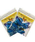 Packaged Blue 3D Butterfly Wall Decals Set, 24 Removable Mural Stickers for Home and Room Decor, Easy Peel And Stick, Vibrant Wall Art