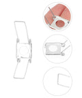 Close-up of 20 Pack Heavy Duty Lampshade Spring Clips For Ceiling Lights, Durable iron construction with silver finish, multiple angles shown