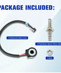 Package includes solenoid valve coil and hydraulic spool valve stem element kit ready to install direct fit for Bobcat skid steer loader.