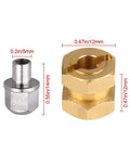 Brass 12mm Wheel Hub Extensions And Spacers Hex Drive Adapter Kit For 1/10 Scale RC Crawlers, Fits Axial SCX10 And SCX10 II