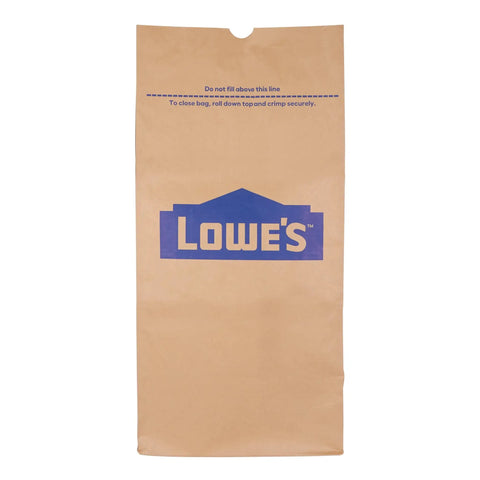 30 Gallon Heavy Duty Brown Paper Lawn And Refuse Bags For Home And Garden, 10 Count, Large Size, Biodegradable And USA Made, showing Lowe's logo