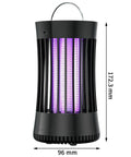 Portable USB Rechargeable Mosquito Killer Lamp Bug Zapper For Outdoor Camping And Patio Use, black with purple light, 172.3mm tall