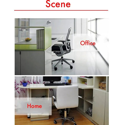 Image showing Silent Glide Office Chair Casters Twin Wheel Design 2 Inch Soft Rubber Rollers in office and home settings.