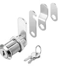 Beefy Heavy Duty Cam Lock Set For Doors Cabinets Mailboxes And Drawers 16 Or 30mm Zinc Alloy Cylinder With 2 Keys, components displayed