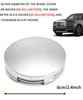 Fresh Ride Upgrade Snap In Wheel Center Caps 4 Piece Set Heavy Duty Abs Rim Hub Covers Universal Car Mod 2.36 Inch Silver viewed from top.