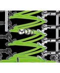 Close-up of 867 Piece Marble Roller Coaster Kit With Glow In The Dark Space Rail STEM Model Building Set with steel balls on track.