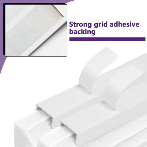 Energy Saving Window Air Conditioner Foam Insulation Panels 2 Pack Side Panel Kit Seals Gaps For Summer And Winter Heat Draft Protection White 17 Inch High By 9 Inch Wide By 7/8 Inch Thick with adhesive backing