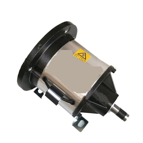 Electromagnetic clutch brake assembly, DC24V, single flange, silver body with black mounting flange and shaft