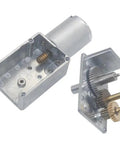 Absolute Beast DC Worm Gear Motor High Torque Speed Reducer 12V 24V Adjustable 6 To 160 Rpm showing metal casing and internal gears.