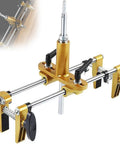 Ultimate Door Lock Hole Opener Kit With 3 Tungsten Steel Cutters And Mortise Template, gold metal clamp on wood door