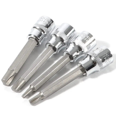 Hefty Clutch Head Bit Socket Set Designed For Crusty Old Chevy And Gm Rides Tough Steel Socket Wrenches For Figure 8 Screws Pack Of 4
