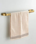 Slick Brushed Bronze Towel Bar Rail Wall Mount, Single Layer Brass Antique Holder, 57 Cm 22.44 In Bathroom Towel Rack with towel
