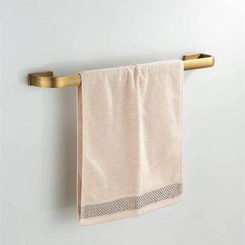 Slick Brushed Bronze Towel Bar Rail Wall Mount, Single Layer Brass Antique Holder, 57 Cm 22.44 In Bathroom Towel Rack with towel