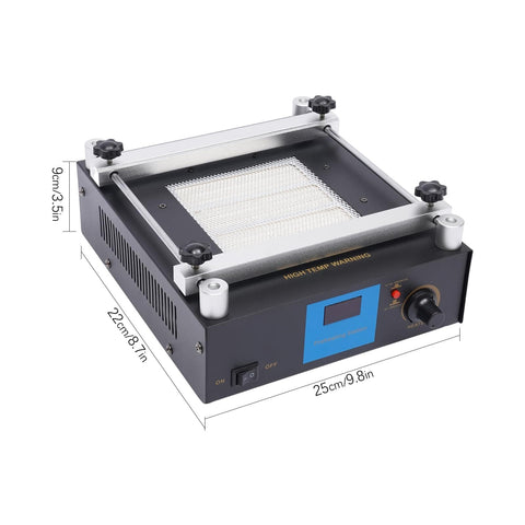 High Power Soldering Hot Plate 110V 450W With LED Digital PID Temperature Control, Large 4.72x4.72 Inch Heating Surface