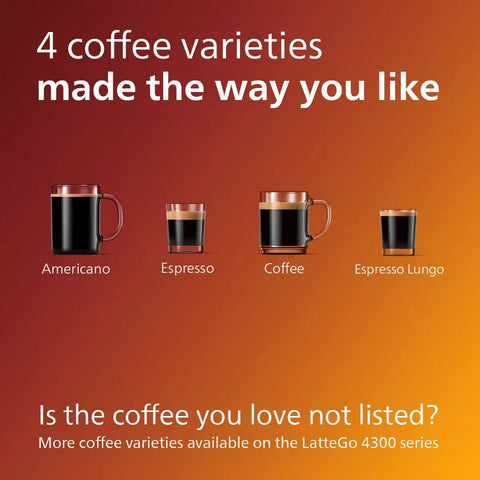 Killer Fully Automatic Espresso Machine With Slick Ceramic Grinder And One Touch Milk Frother For Silky Lattes And Bold Black Coffee Plus No Sweat Touch Panel And Smart Aqua Filter In Sleek Black Design, showcasing 4 coffee varieties.