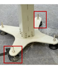 Threaded Swivel Base And Adjustable Table Leg Leveling Feet With Flexible Articulated Furniture Adjusters in M8 M10 M12 sizes on table base.