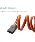 Close-up of high-quality silicone wire for 15Kg Digital RC Servo Motor With Metal Gear Waterproof 25T Servo Horn 180 Degree Steering