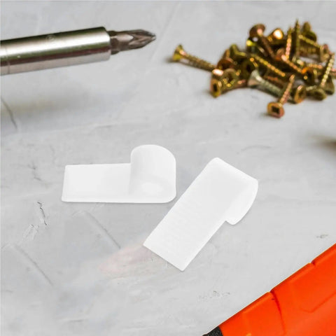 Super Sturdy Sofa Spring Clips Set For Couches And Upholstery, Damage Resistant U Shaped Clamps. Tools and screws in background.