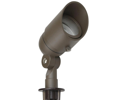 Low Voltage Landscape Spotlight Kit With 4W Warm White LED 12V Outdoor Waterproof Spotlights Adjustable 160 Degree Knuckle Bronze