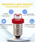 10 Pack 12V E10 Mini Screw Led Indicator Bulbs Featuring Smooth Negative Earth Wiring, Legit Red Glow For Dash Gauges, Vintage Radios, And Holiday Strings with clear lens design