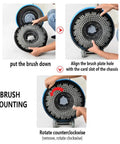 Pro Grade 17 Inch Floor Polisher With 175 RPM 1100W Copper Motor Heavy Duty Floor Buffer Scrubber brush mounting steps