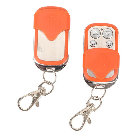 Portable Gate Opener Remote For Driveway And Chicken Coop Doors, HCS301 Rolling Code 433.92MHz, Non Universal, 2 Pack, Orange Key Fob
