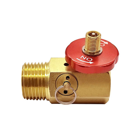 Badass Brass Air Tank Manifold Featuring One Half Inch Mnpt Fill Port And Quarter Inch Fnpt Hose Adapters built like a tank with smooth valve.