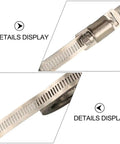 Premium Stainless Steel Hose Clamp Kit With Adjustable Worm Gears For Quick Tightening And Secure Grip. 304 steel band detail