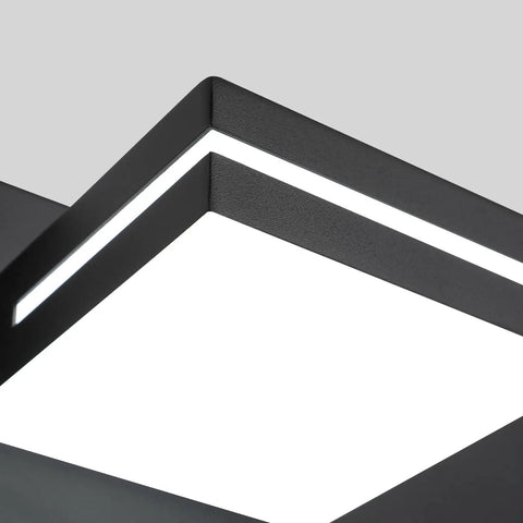 Close-up of Cool White 6000K Dimmable Vanity Light in Matte Black with Acrylic Shade, sleek modern bathroom fixture.