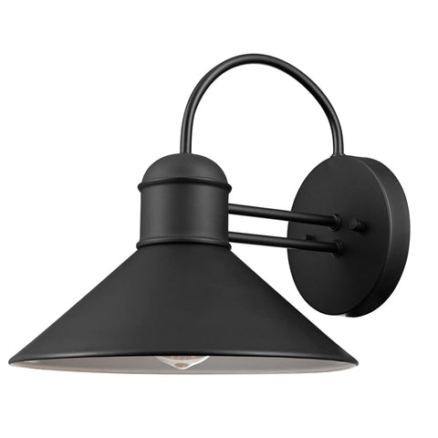 2-Pack Outdoor Wall Sconce in Weatherproof Black Finish, Dope Vintage Inspired Modern Industrial Lighting for Front Porch and Patio