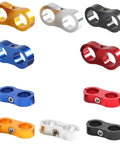 Solid Aluminum Hose Clamp Separator Kit 8 Piece Set With AN4 AN6 AN8 AN10 Billet Line Dividers For Secure Oil Fuel And Water Line Clamping Performance, assorted colors
