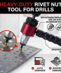Turn Your Drill Into A Dope Automatic Rivet Nut Gun Kit for M3 to M8 Rivet Nuts and Blind Rivets with ergonomic grip