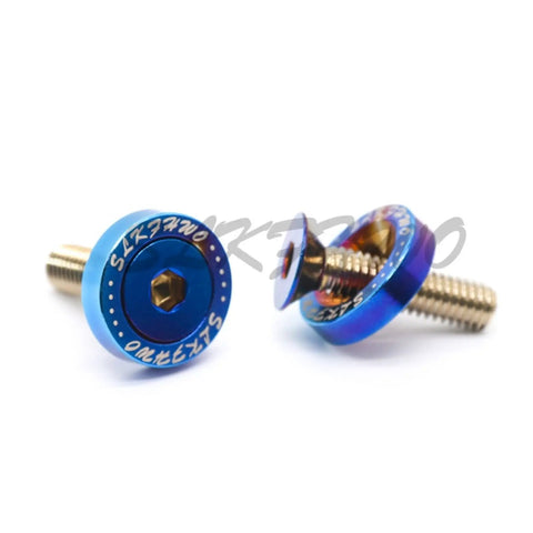 6063 T6 Hard Aluminum Fender Washer Set, CNC Machined, PVD Burnt Blue Finish, JDM Car Accessories Engine Bay Dress Up Kit