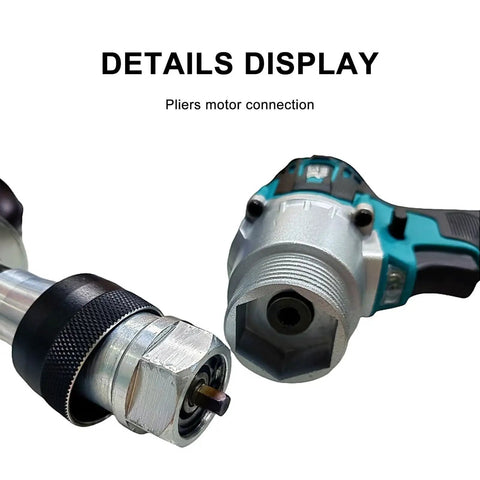 Close-up of the motor connection on the Top Rated Electric Drum Sealer Crimping Tool For 200L Oil Barrels.