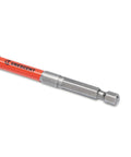 Crescent flat spade drill bit, 6 in x 1-1/2 in, steel with orange-coated shaft, side view