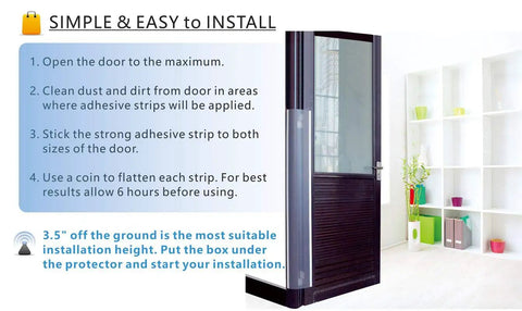 Door Jam Shield Finger Pinch Guard For Baby Proofing And Kidproof Homes Hinge Cover For 90 And 180 Degree Doors Frames Instruction