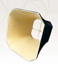 Dope Square Cut Corner Bell Lamp Shade 5 X 10 X 8.75 Black With Gold Lining 2 Pack Silk Type Shantung Or Linen Standard Spider Fitter