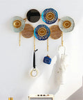 Solid Double Wall Coat Hooks Smooth Mirror Metal Entryway Rack For Hats Bags Keys Towels Top Shelf Foyer Storage with colorful decorative hooks.