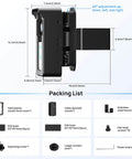 No Drill Doorbell Mount Anti Theft Holder For Video Doorbells With 3 Way Adjustable Base Left Right Down And 40 Degree Rotation dimensions and components