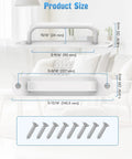 5.9 Inch Sliding Barn Door Handle Set White Aluminum Hardware Cabinet Pulls dimensions and screws included