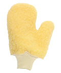 Super Convenient Painters Mitt With Thumb Lets You Tackle Hard To Reach Spots On Railings Columns Fences Screens Fast Replaces Brushes And Rollers Double Lined Keeps Your Hand Clean And Dry One Size Fits Most, shown in yellow with soft texture.