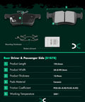 Ceramic Brake Pad Set For Honda Civic 2016 2017 2018 2019 2020 2021 Front And Rear 8 Piece Kit D914 D1878 rear pad details