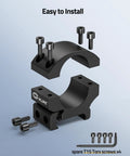 Rock Solid One Inch Low Profile Scope Rings For Standard Picatinny Rails With Locked Down Recoil Stop Precision Rifle Optic Mount Brackets Two Pack Range Ready parts with screws shown.