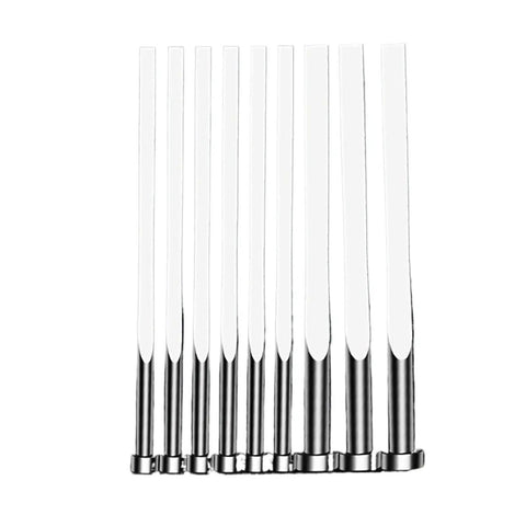 10-piece SKD61 Mold Ejector Pins Set Flat Ejector Blades For Plastic Molds in sizes 0.8mm to 1.5mm; high precision and durable tools.