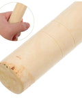 Close-up of wooden handle with grip detail for Long Handle Garden Sickle For Weeding And Grass Cutting Manganese Steel Blade