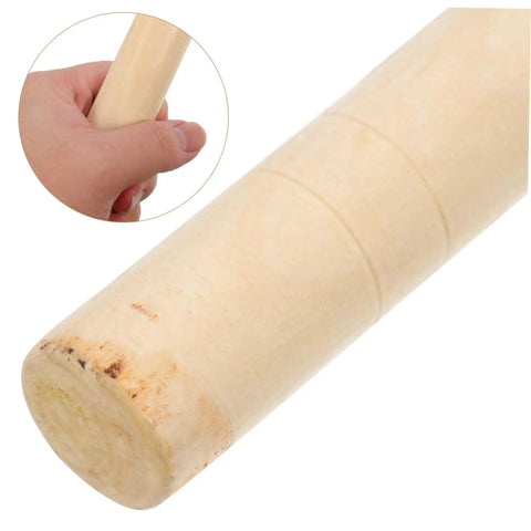 Close-up of wooden handle with grip detail for Long Handle Garden Sickle For Weeding And Grass Cutting Manganese Steel Blade