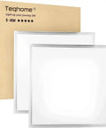 2 By 2 Ft LED Flat Panel Light For Drop Ceiling Office Use, 48W To 150W Equivalent, 5800 Lumens, 7500K Cool White, 2 Pack