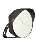 Badass 1200W LED Stadium Flood Light Pumping Out Hella Bright 131900 Lumens At 5000 Kelvin With Heavy Duty IP65 Waterproof Housing For Outdoor Sports Arenas side view showcasing design.