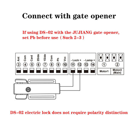 Diagram for Universal Electric Gate Lock For 12 To 24 Volt DC Swing Gates Easy Install No Fuss Magnetic Gate Lock with connections