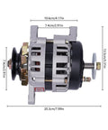 Side view of 2000W Permanent Magnet Generator For Agriculture with measurement details